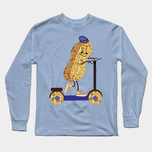 Funny peanut rides scooter Long Sleeve T-Shirt